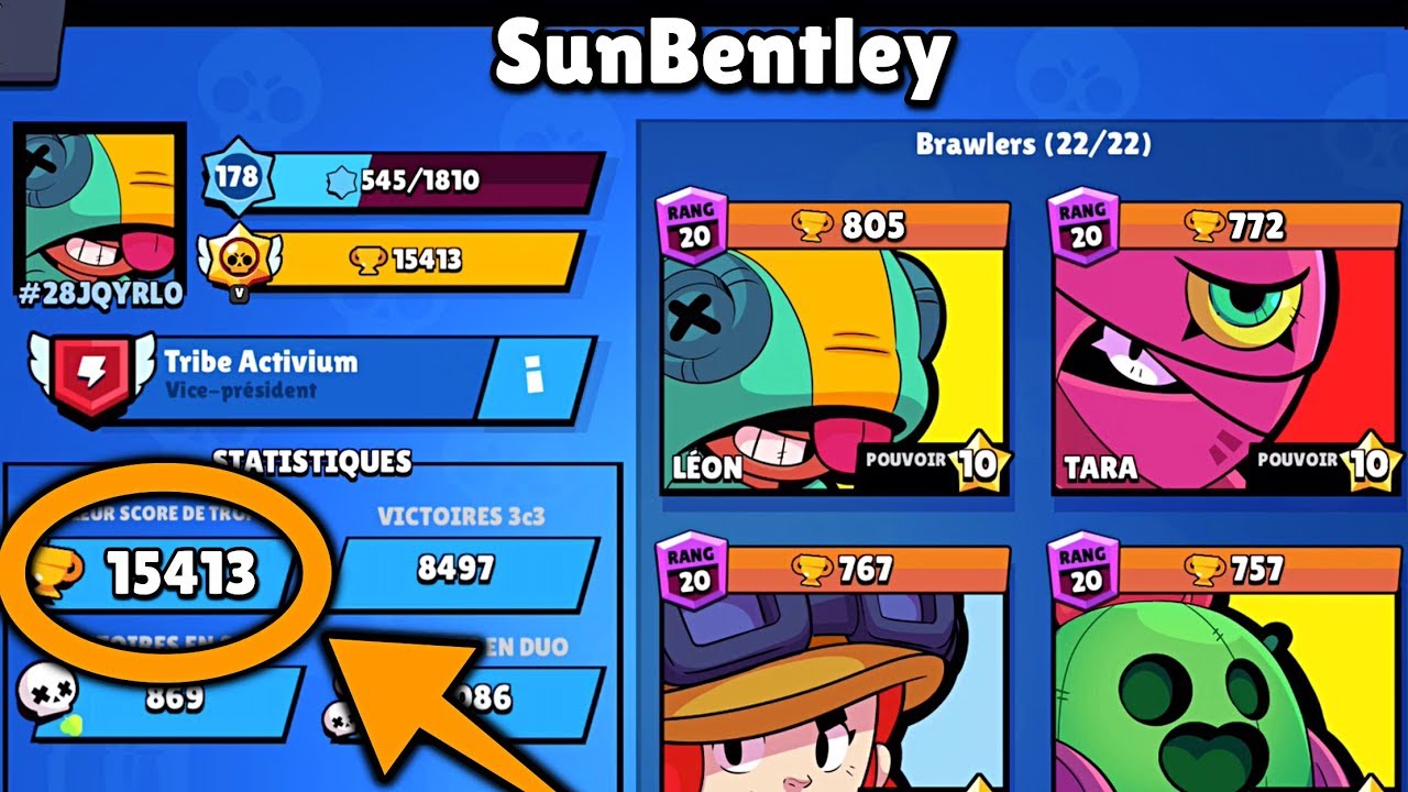 Brawl Stars Le Meilleur Joueur Francais Nous Devoile Ses Secrets Record De Trophees Youtube - coloriage brawl stars tousn les pseudo