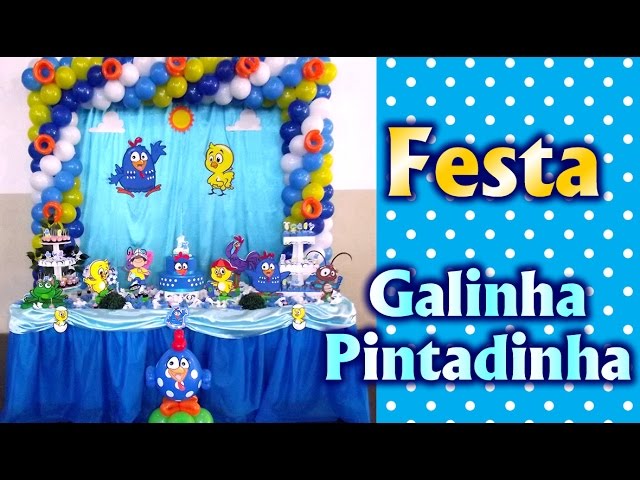 DECORAÇÃO DE FESTA TEMA GALINHA PINTADINHA PARA MENINO ANIVERSÁRIO INFANTIL FIESTA / PARTY KIDS