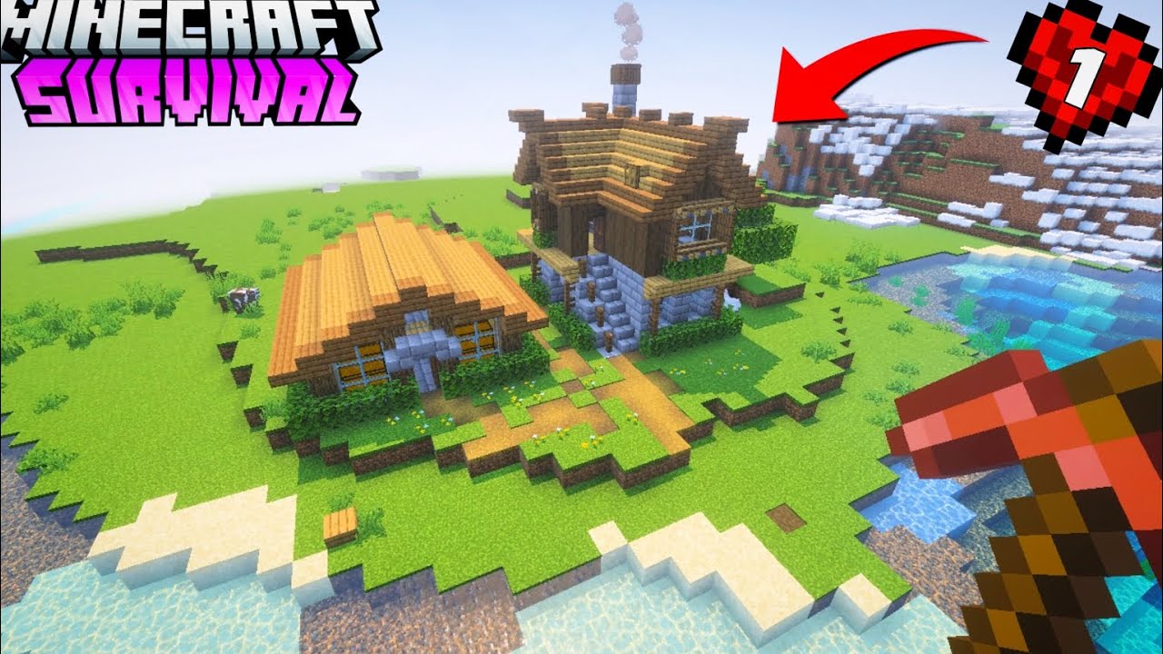Minecraft Pe Survival Series Ep 1 🔥| Made op Survival House & Armour ...