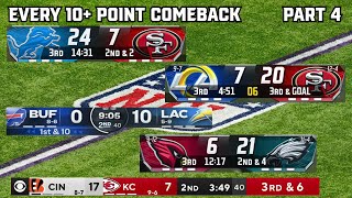 Every 10+ Point Comeback in the 2023 NFL Season | Part 4