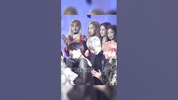 BLACKPINK and TWICE giving respect to BTS😍 when they got award🥰💜#bts #blackpink #shorts