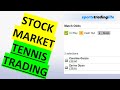 Betfair Tennis Trading "Stock Market Strategy" #shorts