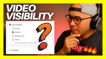 YouTube Studio Visibility Settings EXPLAINED - Which one should you use?