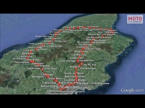 Isle of Man TT Racetrack on Google Earth