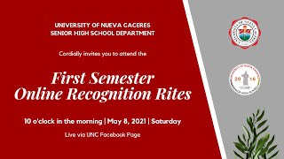 Full UNC SHS 1st Semester Online Recognition SY 2020 - 2021 Update