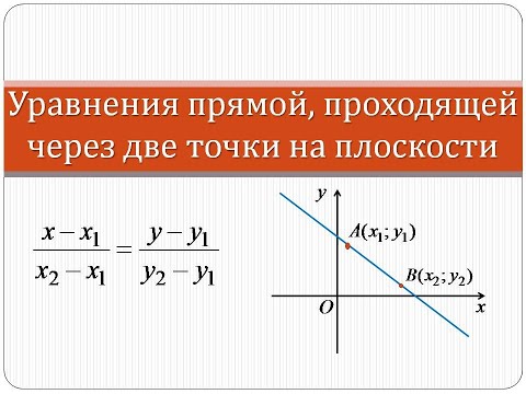 Видео: Как составить уравнение с двумя точками?