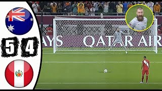 Penalty Shootout: Australia 5-4 Peru | Qatar 2022 World Cup Playoff | Andrew Redmayne Dancing Keeper