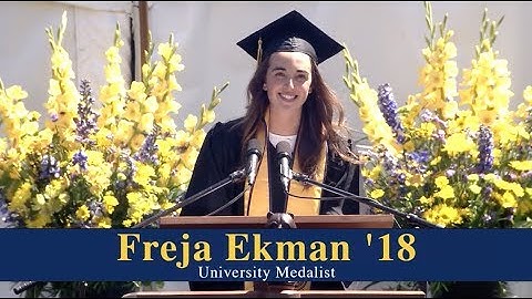 2018 University Medalist Freja Ekman