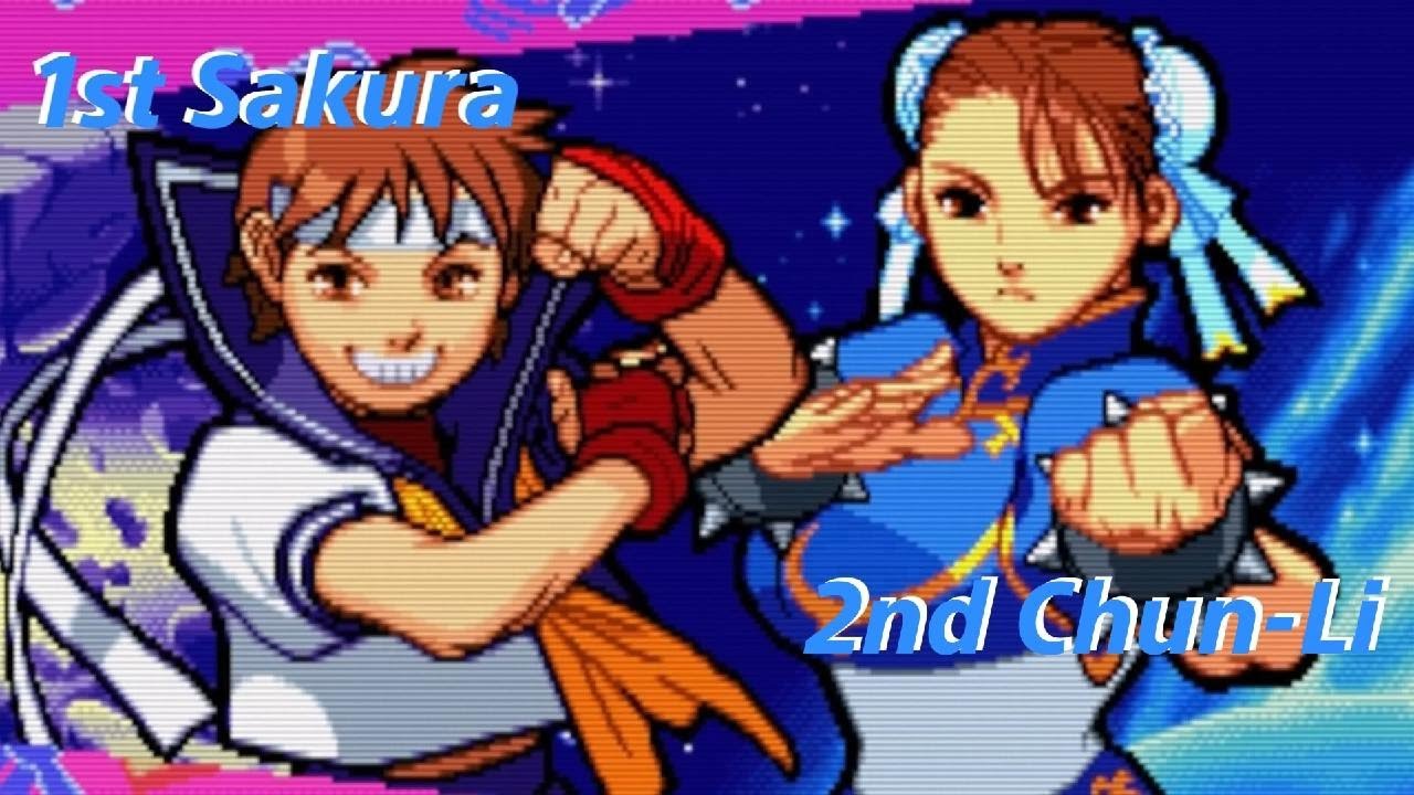 Sakura and Chun-Li Playthroughs and Endings - MSHVSF in MARVEL vs. CAPCOM Fighting Collection