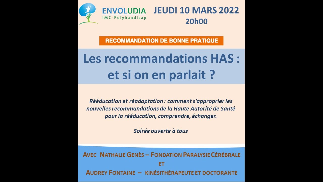 Soirée-visio Envoludia - Les recommandations de la HAS