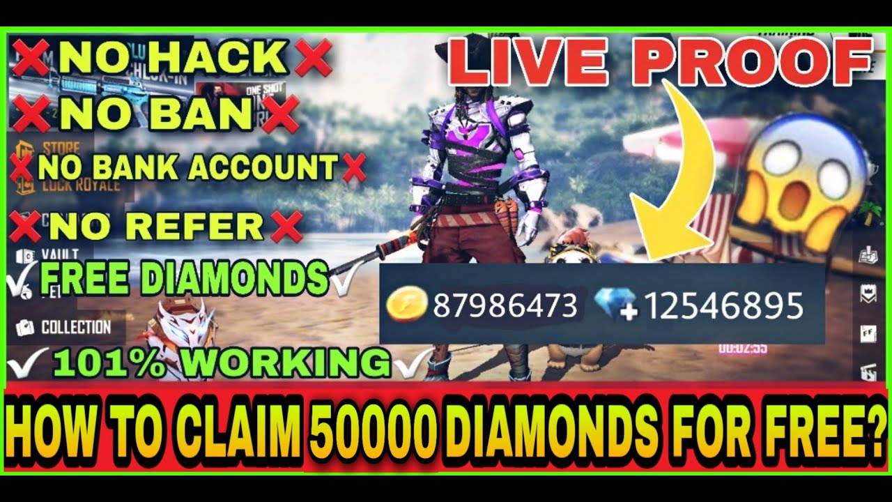 How To Get Instantly 50 000 Free Diamonds In Freefire No Hack No Paytm No App Get Free Diamonds