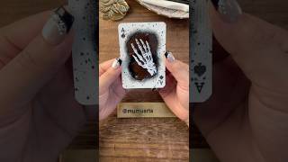 Bone ♠️ ASMR DIY playing card with me #asmr #satisfying #diy #satisfying #atc #scrapbooking