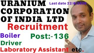 Uranium Corporation Of India Limited Recruitment | UCIL Recruitment 2020 | UCIL  New Vacancy