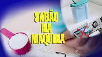 Pode usar sabão em pó na máquina?