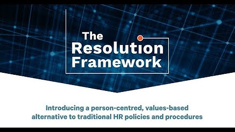 The Resolution Framework: An Explainer Video | The TCM Group