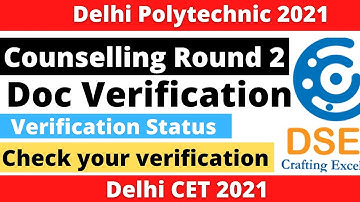 Round 2 documents verification status | Check your status | cetdelhi 2021 | #dseu