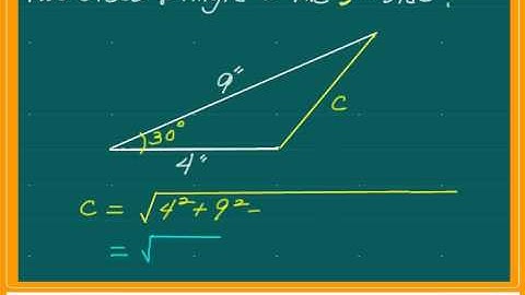 Trigonometry - Pythagorean Theorem and Cosine Law 1