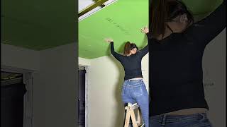 Drywall Ceiling Installation on Site#usashorts #diyhomeimprovement #construction