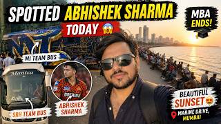 “Spotted Abhishek Sharma Today 😱 | MI Team Bus + Beautiful Sunset 🌅 | MBA Ends 🎓”