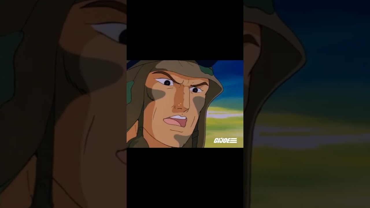 Storm Shadow throws a ninja star into the barrel of Dusty's gun | GI Joe Sunbow series