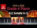 ABRSM 2025 & 2026 - Grade 4 Piano Exam - A:2 ~ Sonata in G ~ Domenico Cimarosa