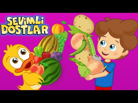 Meyveler ve Sebzeler | Sevimli Dostlar bebek şarkıları ile meyve ve sebzeleri tanıyorum! | Adisebaba