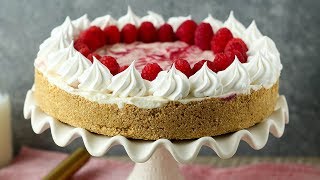 Raspberry Swirl Cheesecake by Beyond Frosting