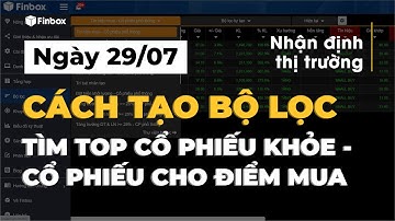 CÁCH TẠO BỘ LỌC TÌM TOP CỔ PHIẾU KHỎE - CỔ PHIẾU CHO ĐIỂM MUA SẮP TĂNG