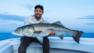 Topwater & Jig Fishing for GIANT Striped Bass | Block Island