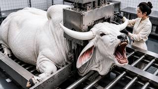 Inside the White Brahman Bull Horn Factory | How Luxury Leather Women's Coats & Boots Are Made