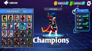 stickman Champions Hero power apex stran