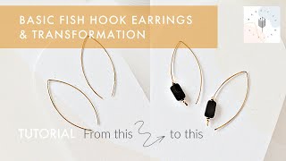 Fish Hook Earrings Transformation Part 1 | Basic Elegant to Minimalist Glam Earrings Tutorial