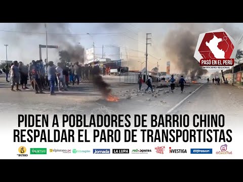 Piden a pobladores de Barrio Chino respaldar el paro de transportistas | Pasó en el Perú - 24 junio