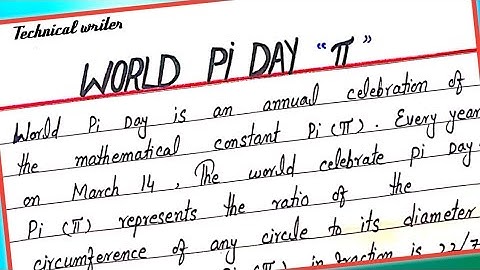 Essay on World Pi Day || Pi ( π ) Day essay  || 14 March || International Day of Mathematics