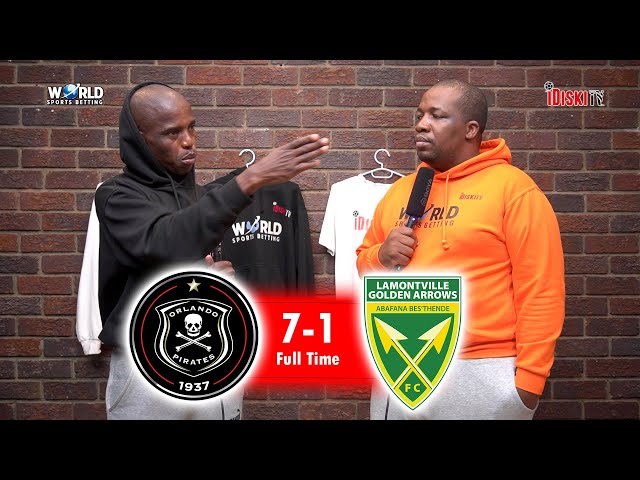 Pirates Played Like A BIG TEAM | Orlando Pirates 7-1 Arrows | Junior Khanye class=