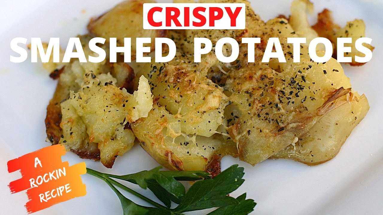 Crispy Crunchy Smashed Potatoes BETTER THAN FRIES With Rosemary, Parmesan Cheese & Olive Oil