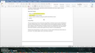 Screencasting assignment