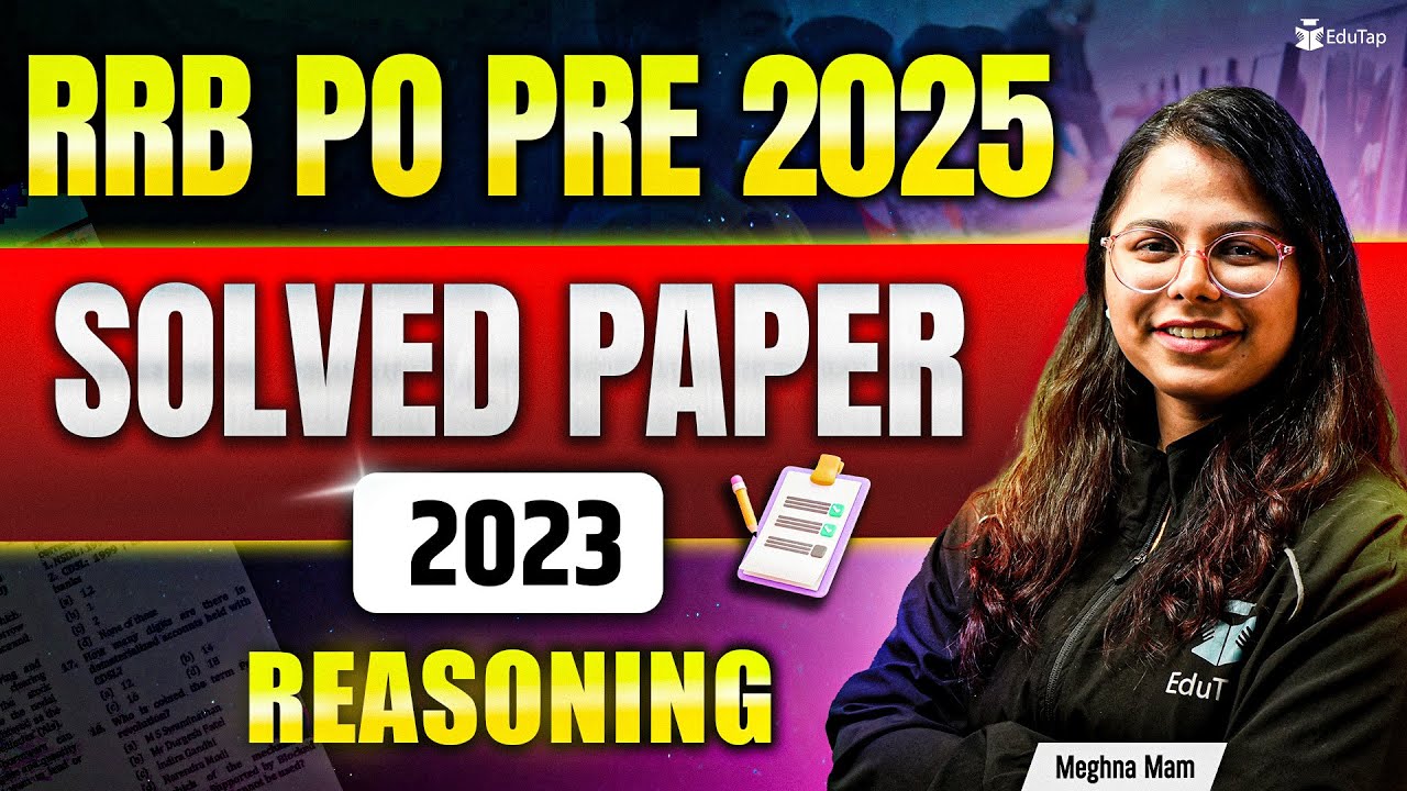 RRB PO Prelims Reasoning Previous Year Question Paper 2023 | Gramin ...