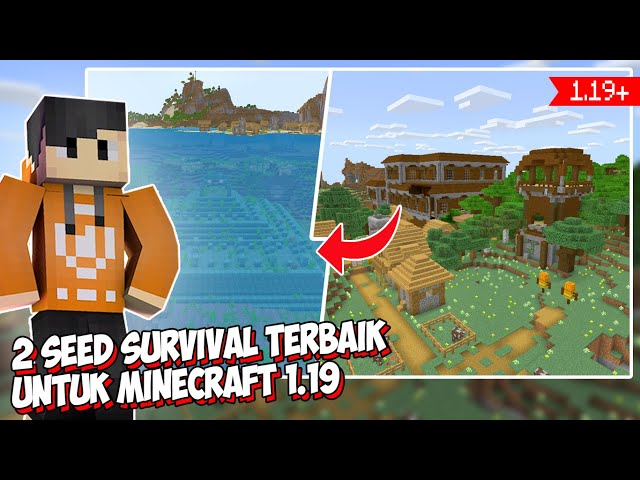 TOP 2 SEEDS MINECRAFT YANG COCOK UNTUK DUNIA SURVIVAL - Seed Mcpe 1.19 u0026 Java class=