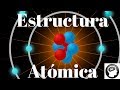 Estructura atómica, átomo, electrón, protón, neutrón, número atómico, de masa, ion