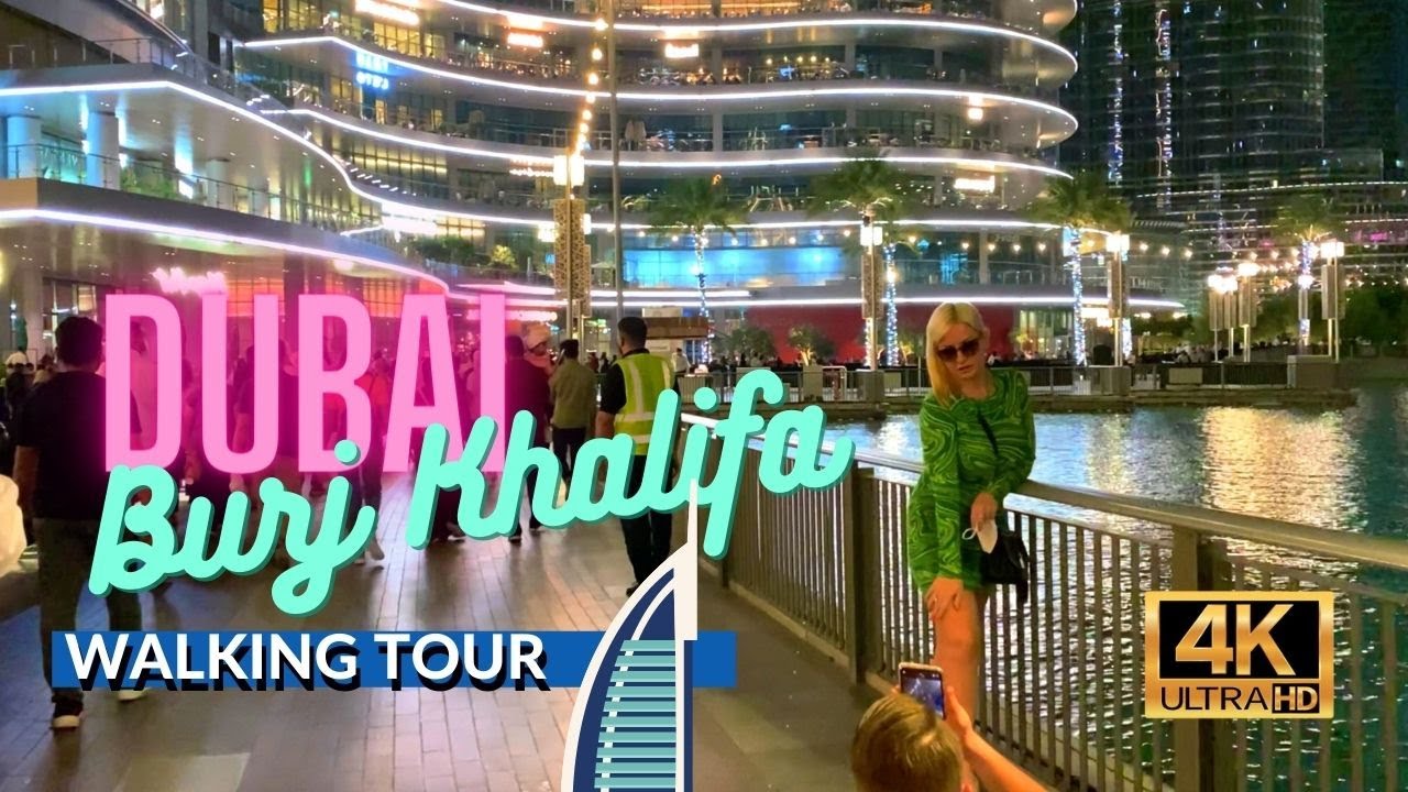 Dubai, संयुक्त अरब अमीरात | Burj पार्क | रात की शहर यात्रा 4K