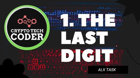 1. The last digit || code along || (0x01. C - Variables, if, else, whileC)