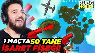 İŞARET FİŞEĞİ REKORU! HİLE GİBİ! (RAKİPLER ŞOK OLDU) PUBG Mobile