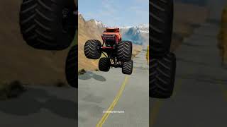 Monster Trucks Vs Downhill Wave Road #003 🛑  #monstertruckjump #beamngdrive #beamng