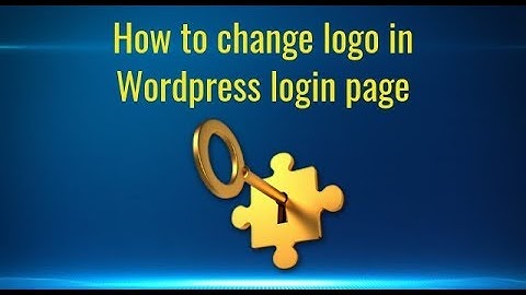 How to change logo in wordpress login page
