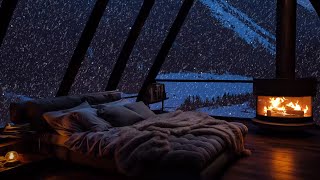 Snowstorm background and fireplace sounds for deep sleep | ASMR soothing fireplace | COZY WINTER by Winter Wonderland 3,775 views 3 months ago 3 hours