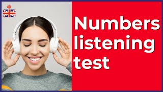 NUMBERS English listening exercise - 25 numbers