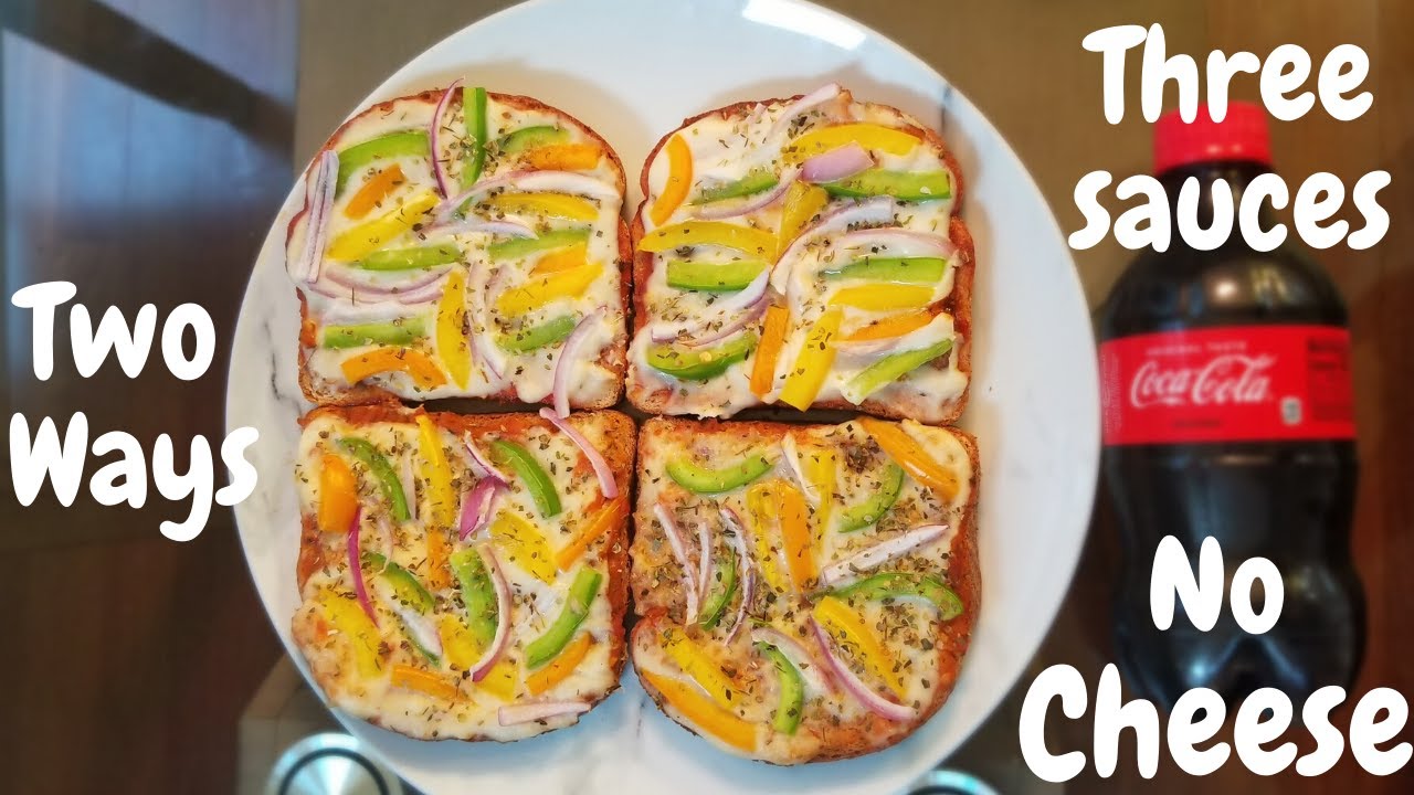 Bread Pizza Recipe Bread pizza recipe with instant pizza sauce