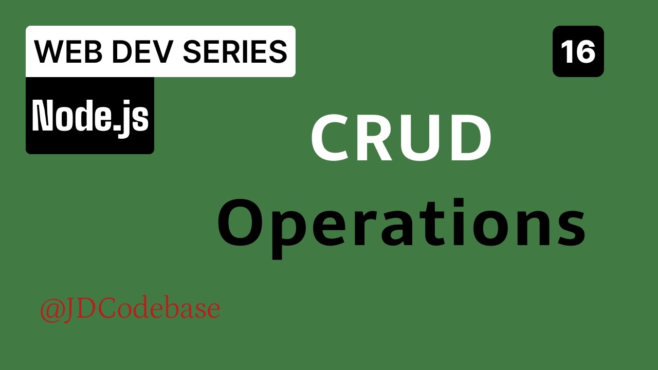 CRUD Operations in MongoDB with Mongoose | Build Notes API | Node.js ...