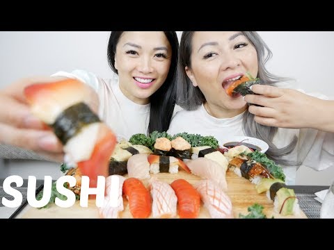 SUSHI | Sister Mukbang SAS-ASMR | N.E Let's Eat